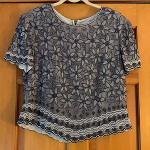 Vintage Beaded Party Top